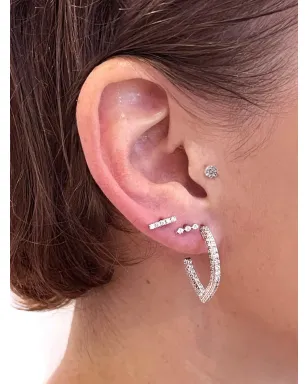 Lark & Berry モダニスト ダイヤモンド 一粒ピアス（14K イエローゴールド） - サムネイル3