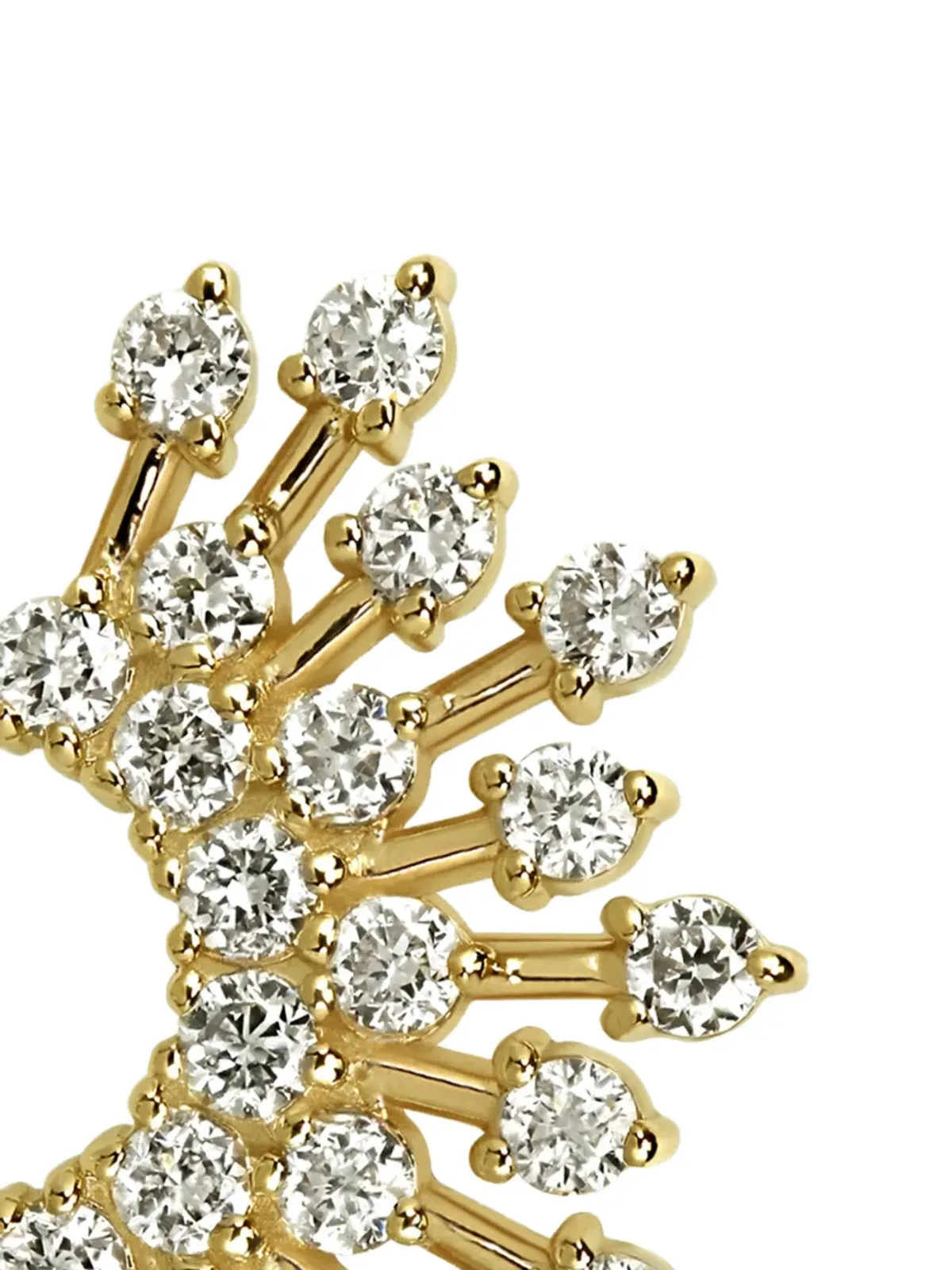 Lark & Berry 14K イエローゴールド サンレイ ティアラ ダイヤモンド スタッド ピアス - 画像2
