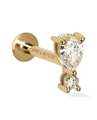 Lark & Berry 14K イエローゴールド ノーブル ダイヤモンド スタッド イヤリング - サムネイル2