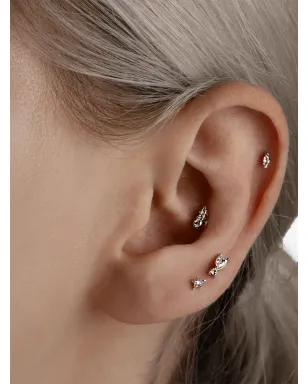 Lark & Berry 14K イエローゴールド ノーブル ダイヤモンド スタッド イヤリング - サムネイル3