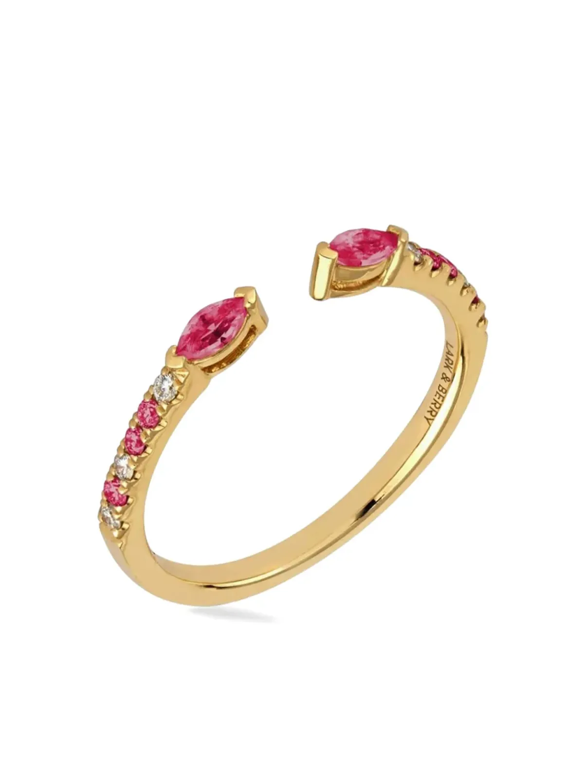 Lark & Berry 14K イエローゴールド Veto ルビー スタックリング - 画像1
