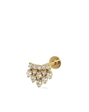 Lark & Berry 14K イエローゴールド ロイヤルクラウン ダイヤモンドスタッドピアス - サムネイル2