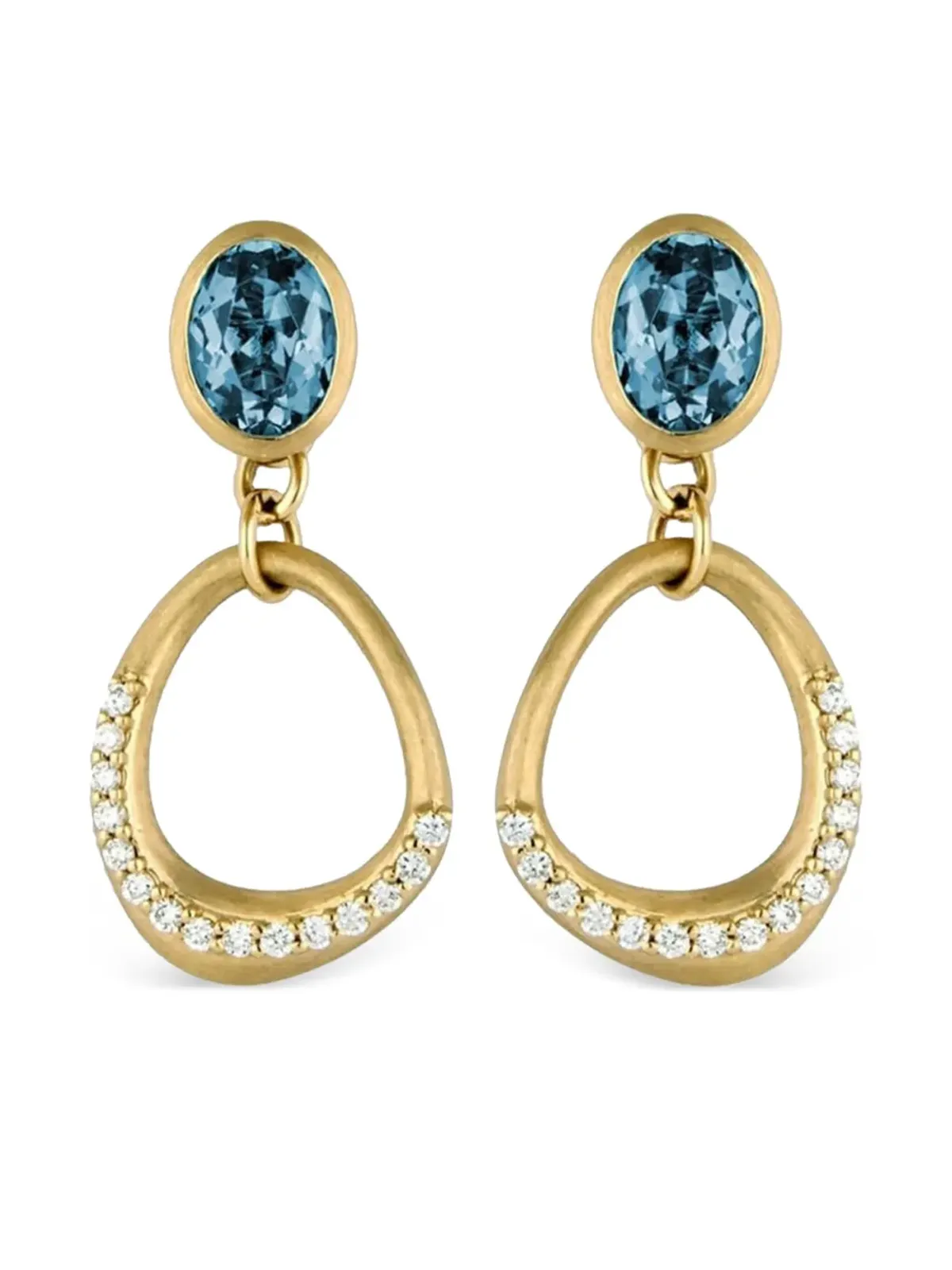 Lark & Berry デューン ダイヤモンド ドロップ ピアス - 画像1
