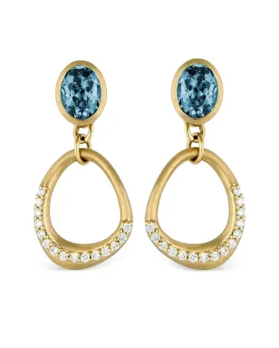 Lark & Berry デューン ダイヤモンド ドロップ ピアス - サムネイル1