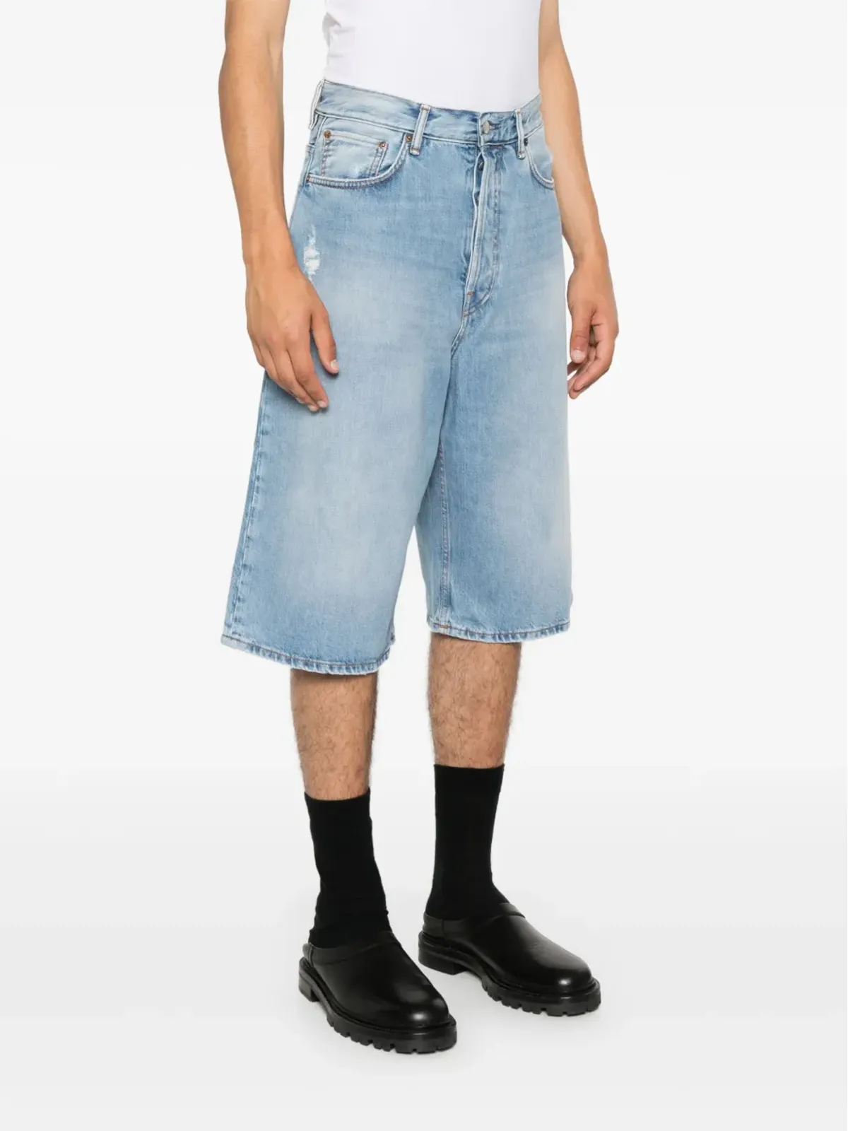 Acne Studios ストレートレッグデニムショーツ - 画像3
