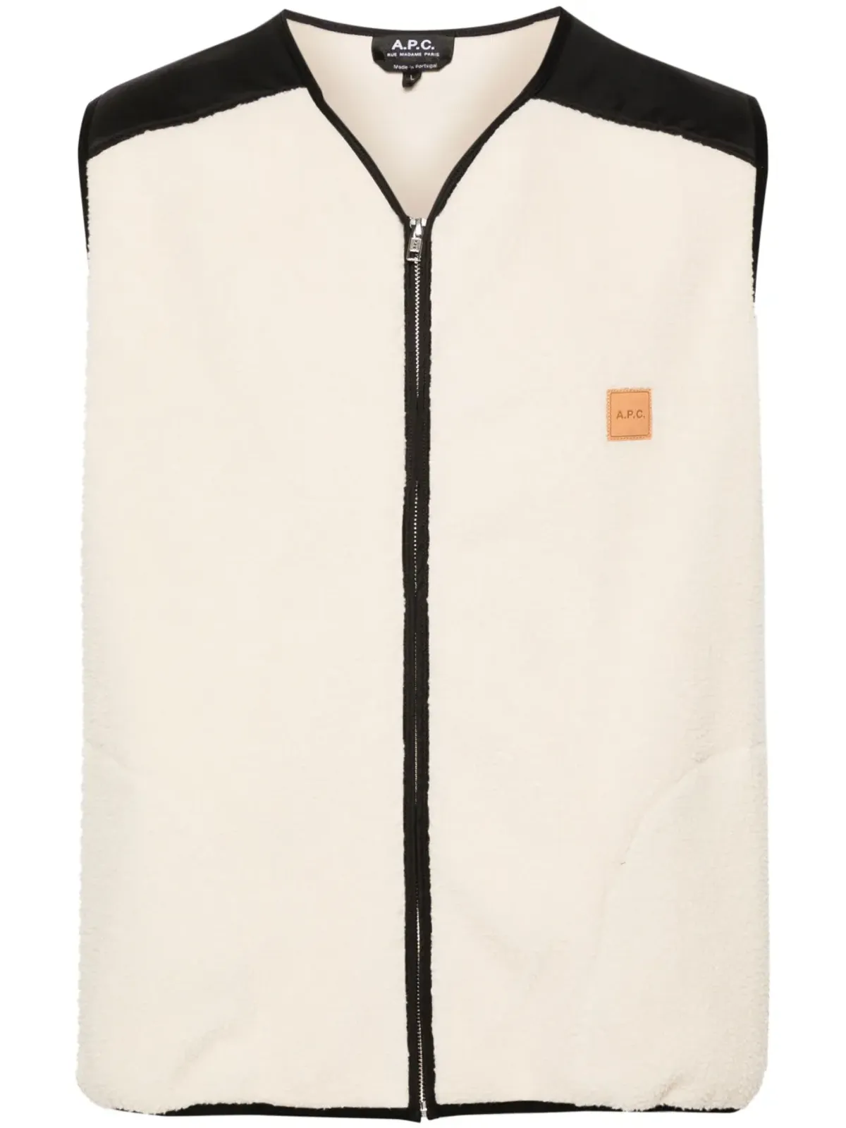 A.P.C. Nate カラーブロック フリース ジレ - ニュートラル系 - 画像1
