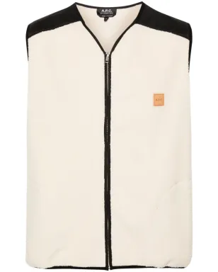 A.P.C. Nate カラーブロック フリース ジレ - ニュートラル系 - サムネイル1