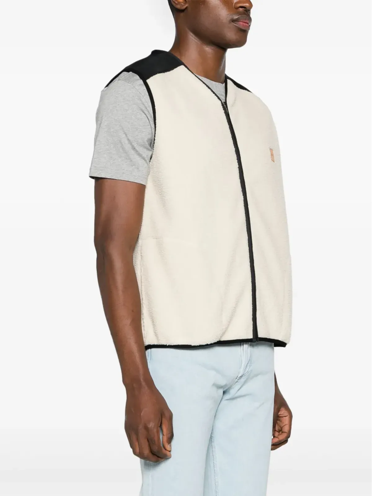 A.P.C. Nate カラーブロック フリース ジレ - ニュートラル系 - 画像4