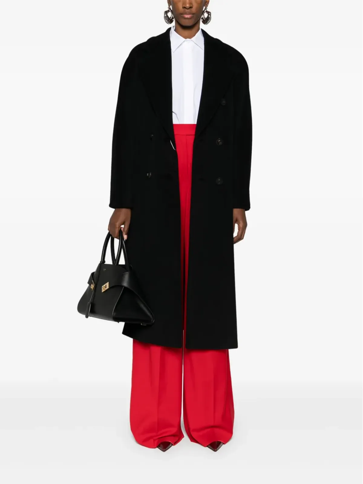 Max Mara マダム ベルト付きコート - ブラック - 画像2