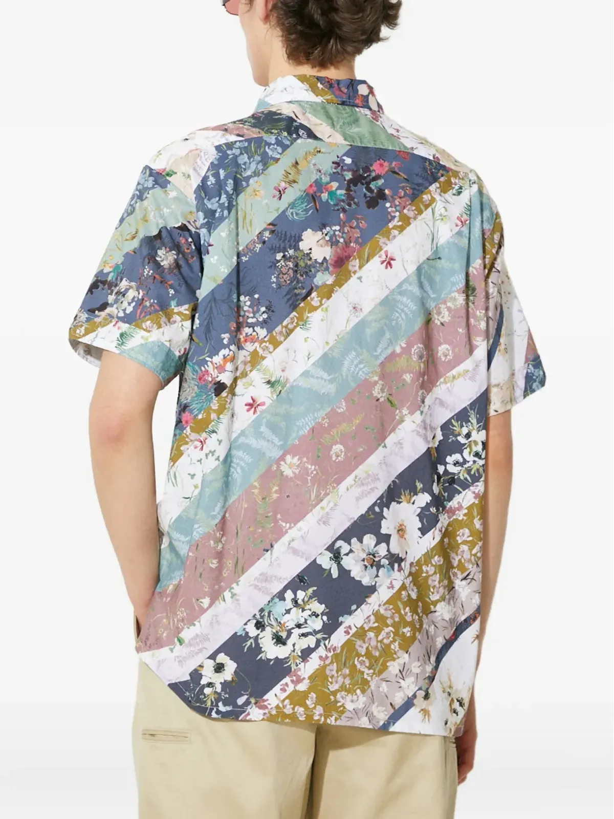 Engineered Garments 花柄パッチワークの半袖シャツ - 画像3