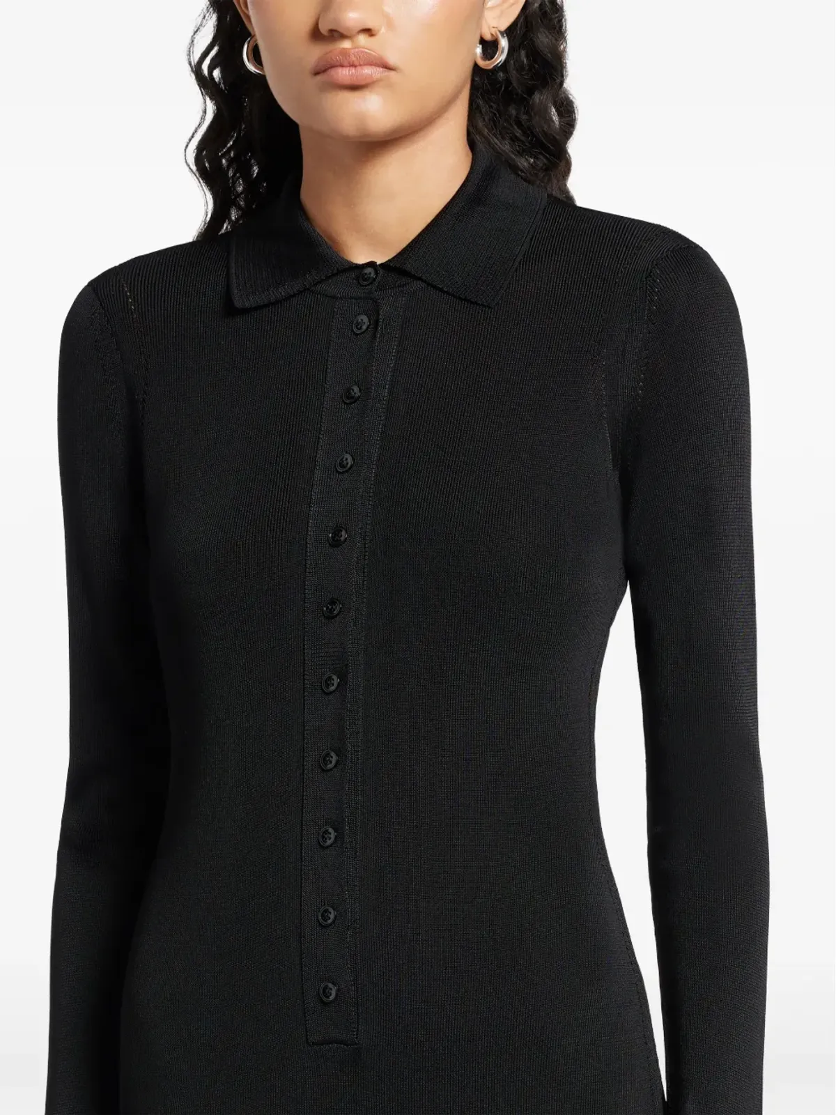 TOM FORD ストライプニットドレス ブラック - 画像5