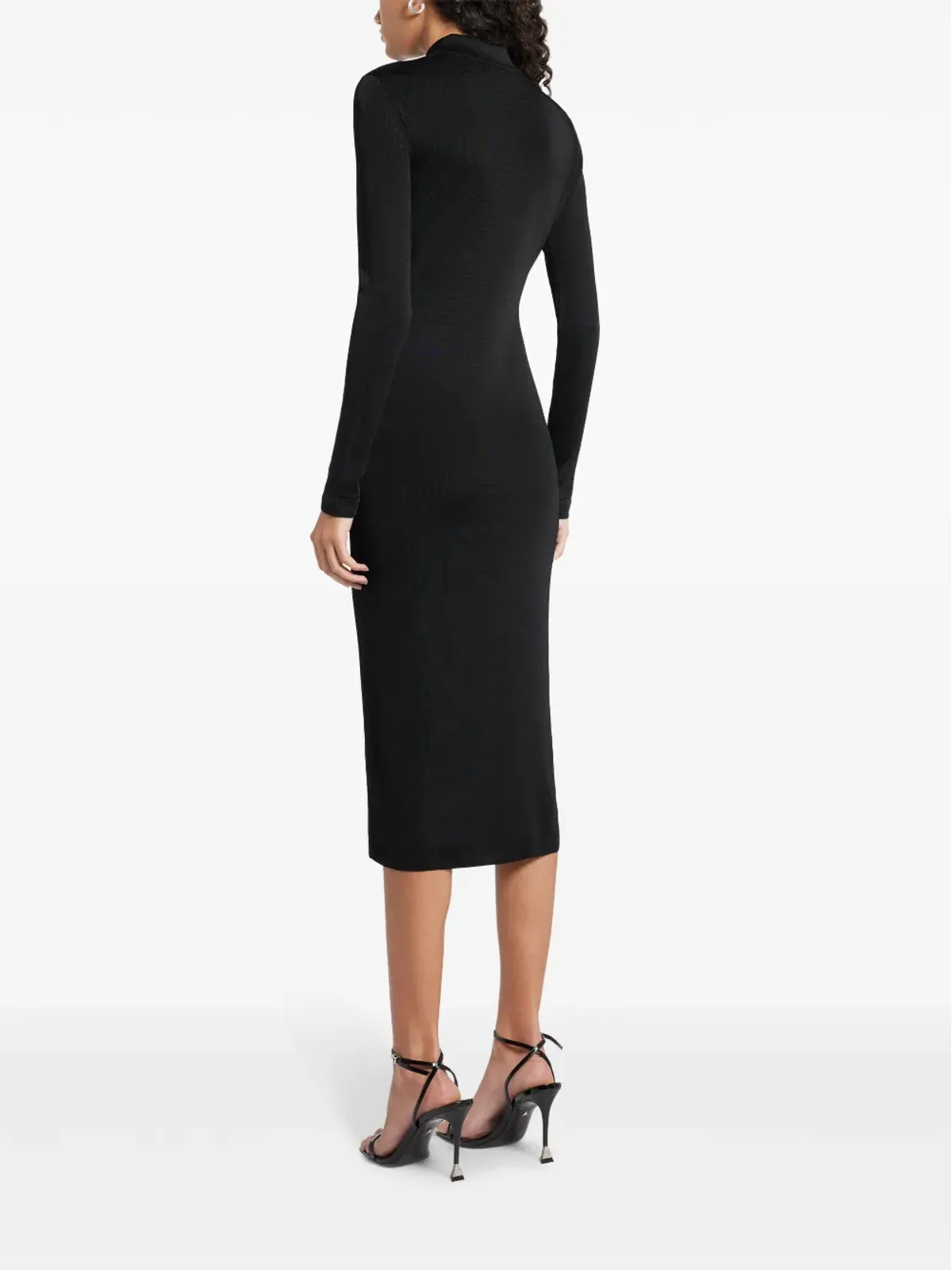 TOM FORD ストライプニットドレス ブラック - 画像4