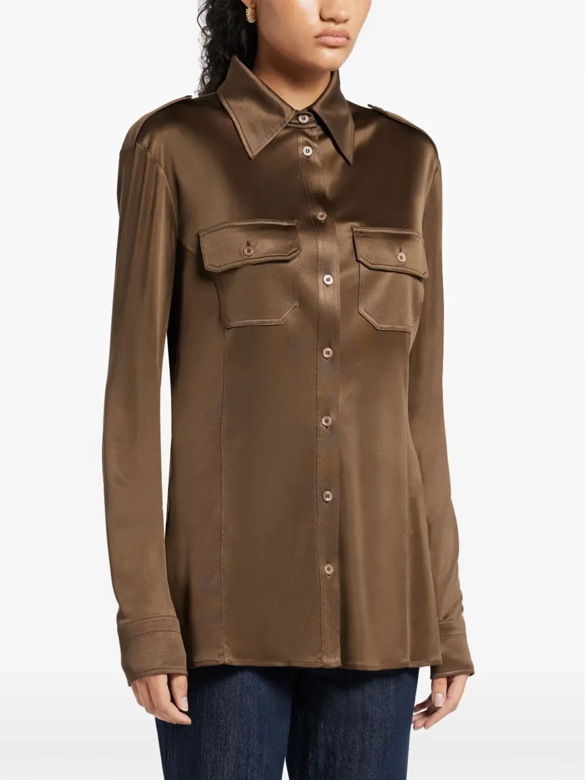 TOM FORD シミーシャツ - ブラウン - 画像3