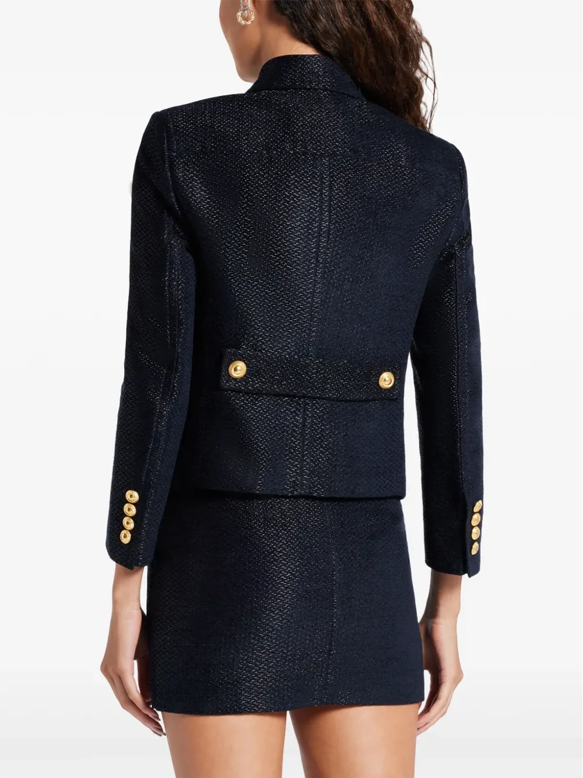 TOM FORD クロップドピーコート ブラック - 画像4