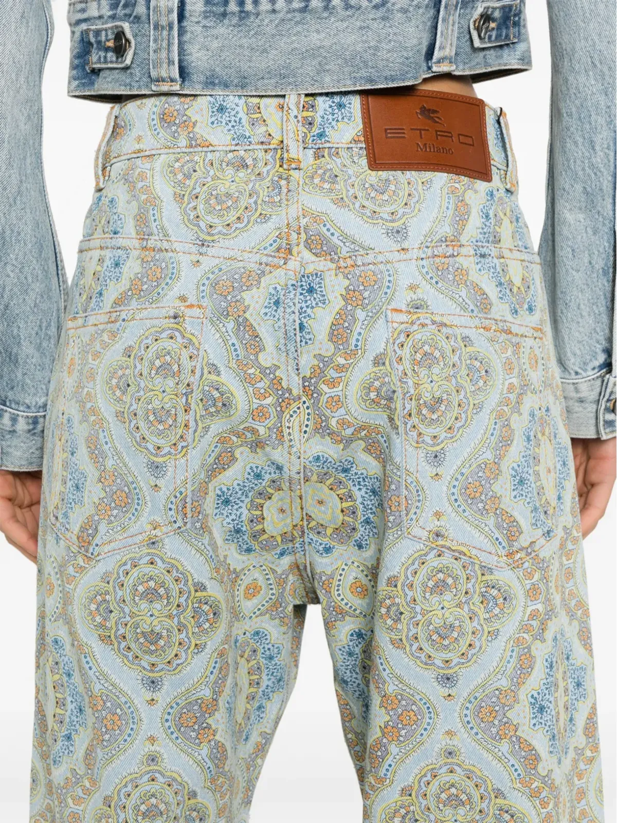 ETRO ペイズリープリント ストレートレッグ ジーンズ - 画像5