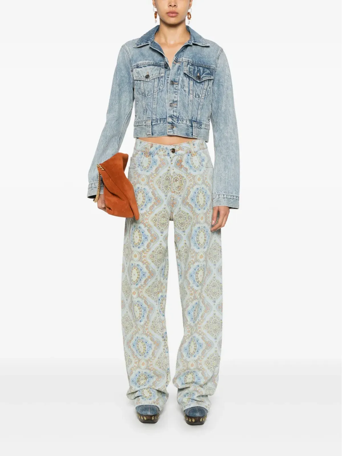 ETRO ペイズリープリント ストレートレッグ ジーンズ - 画像2
