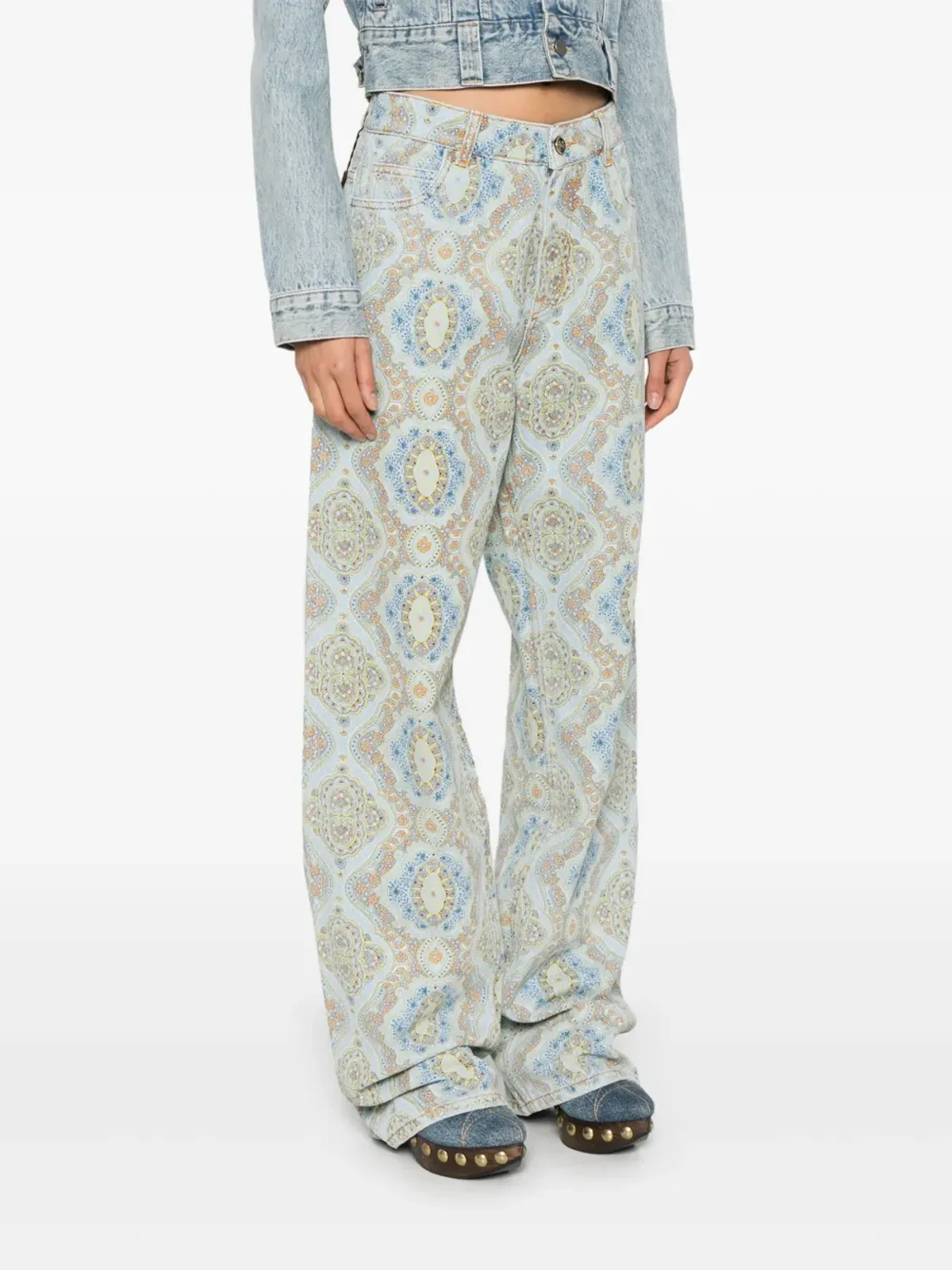 ETRO ペイズリープリント ストレートレッグ ジーンズ - 画像3