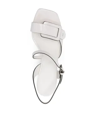 Del Carlo モア パテントレザー サンダル - White - サムネイル4