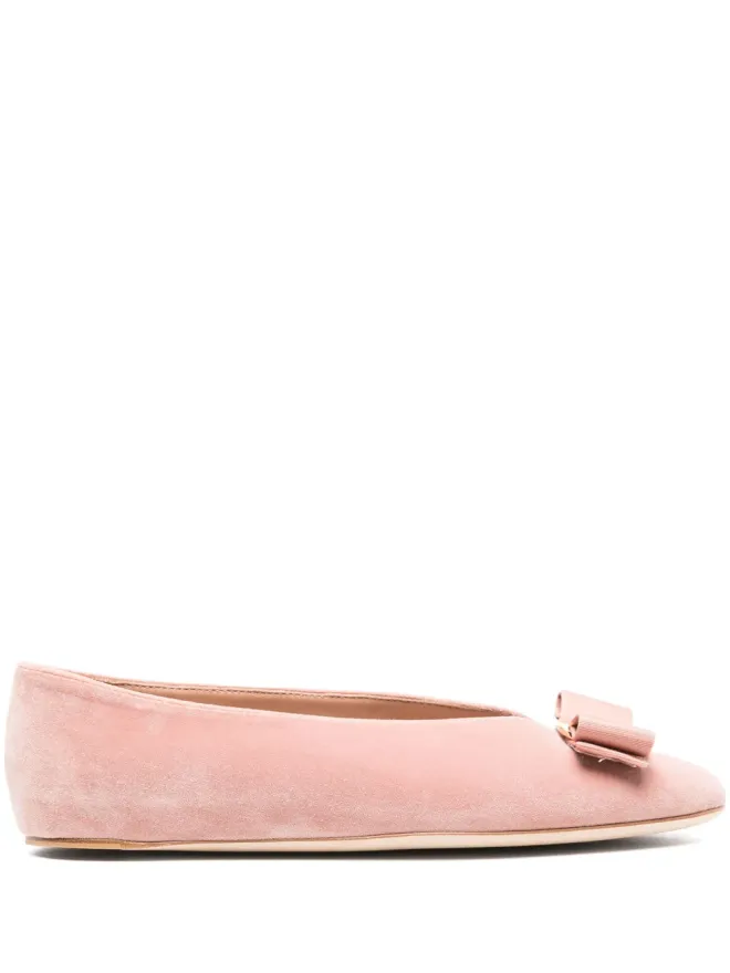 FERRAGAMO Ferragamo Vara バレエシューズ - ピンクの商品画像