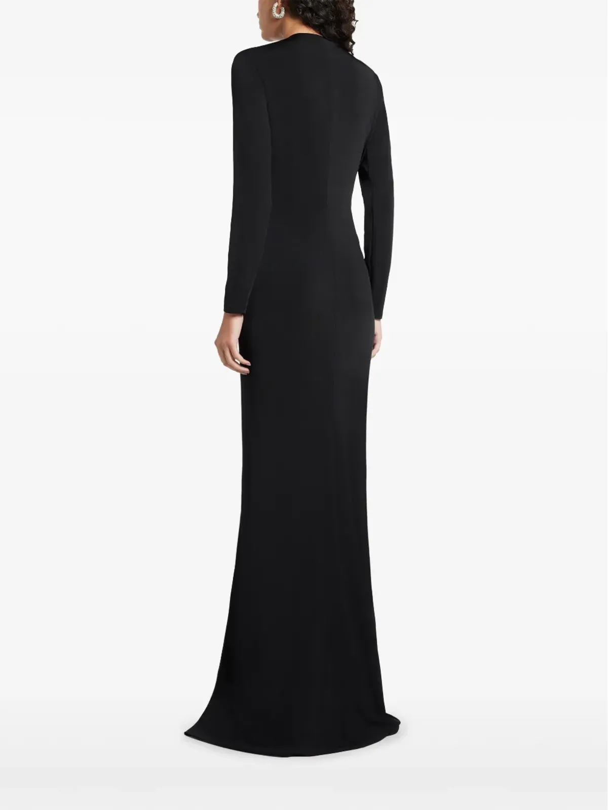 TOM FORD Vネック ロングスリーブ ドレス - ブラック - 画像4