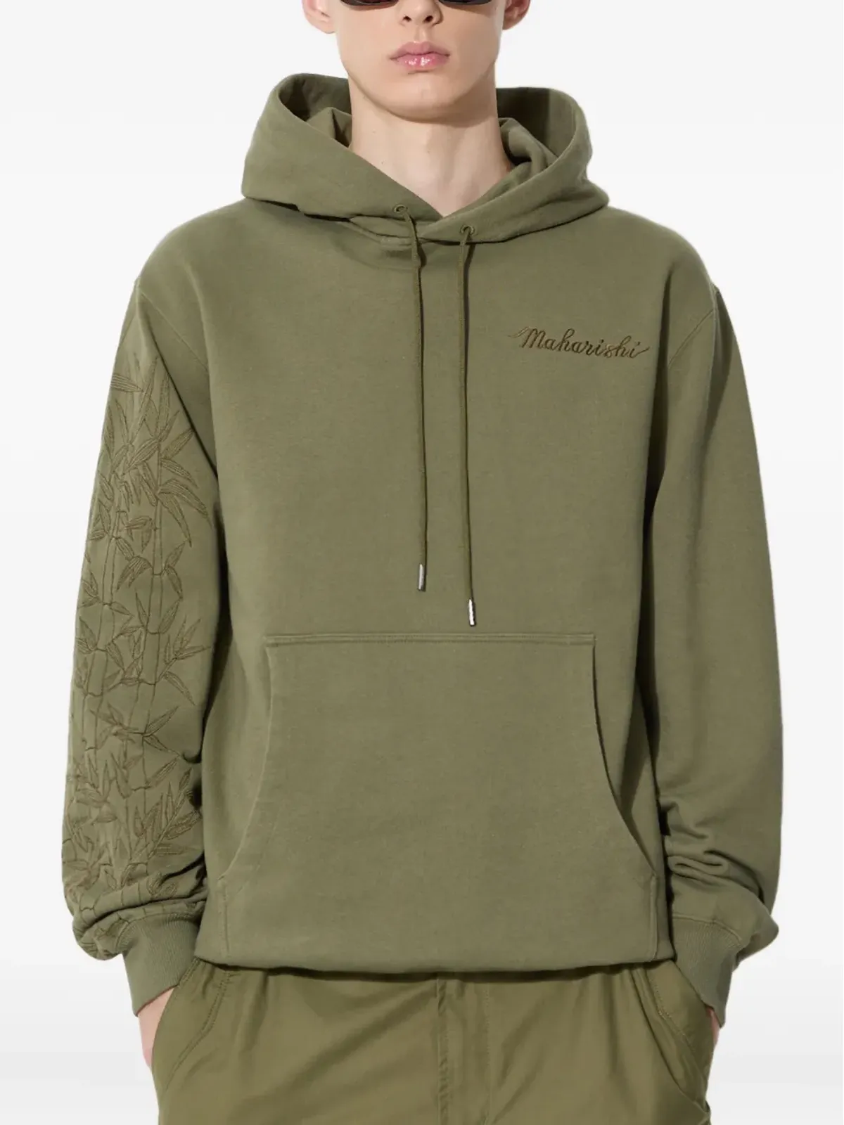 Maharishi バンブー袖刺繍フーディー - 画像2
