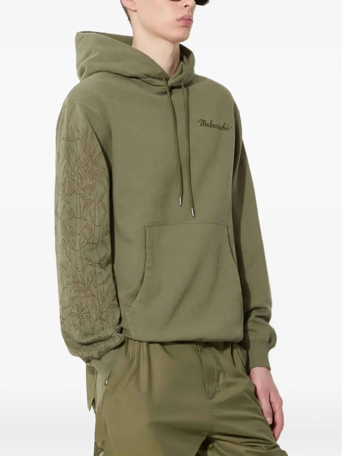 Maharishi バンブー袖刺繍フーディー - 画像3