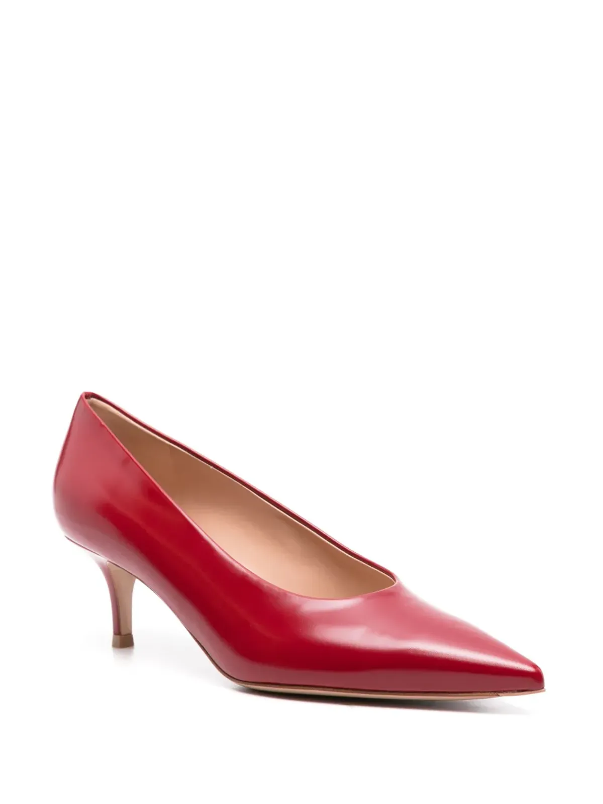 Gianvito Rossi Robbie レザー パンプス - レッド - 画像2