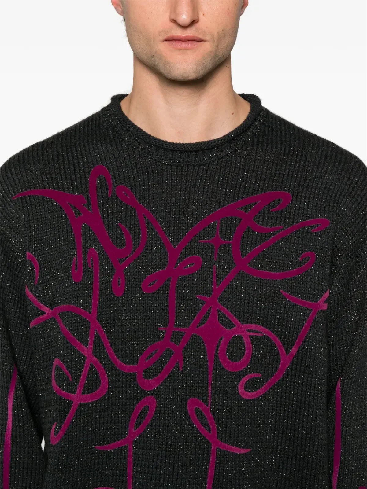 Acne Studios フロックドロゴ distressed ジャンパー - 画像5