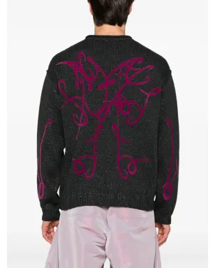 Acne Studios フロックドロゴ distressed ジャンパー - サムネイル4