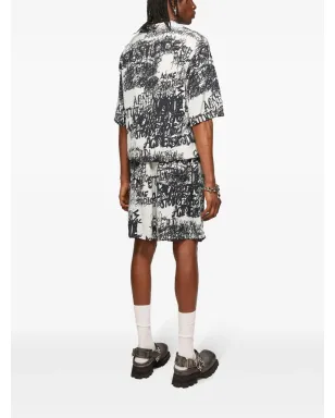 Acne Studios アブストラクト柄プリントショーツ - サムネイル4