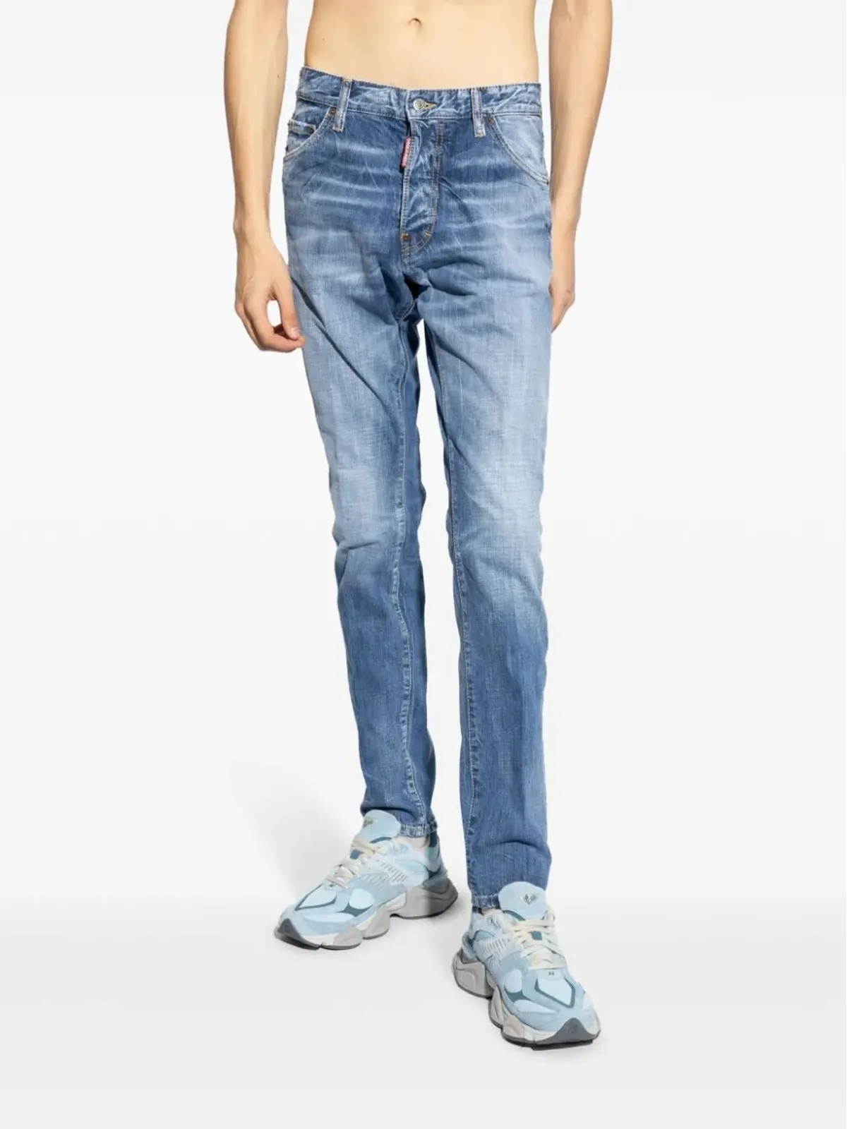 DSQUARED2 クールガイ ミッドライズ スリムフィット ジーンズ - 画像3