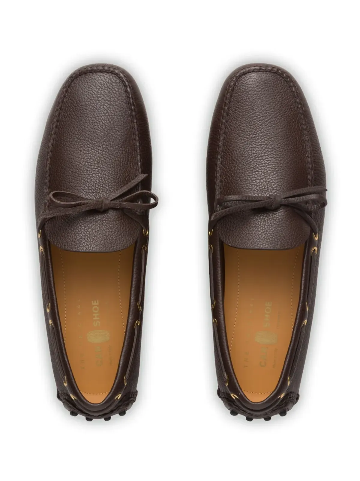 Car Shoe グレインレザー ドライビングシューズ - ブラウン - 画像4