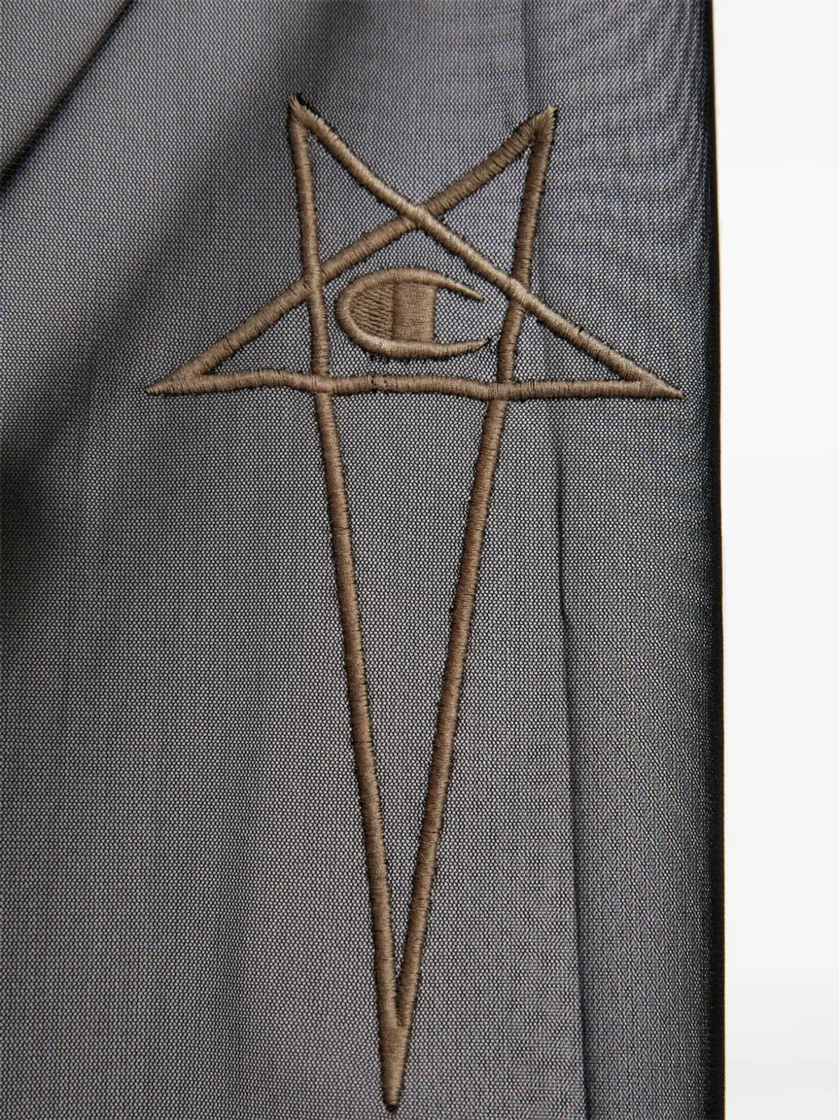 Rick Owens X Champion ロゴ刺繍メッシュトップ - 画像5