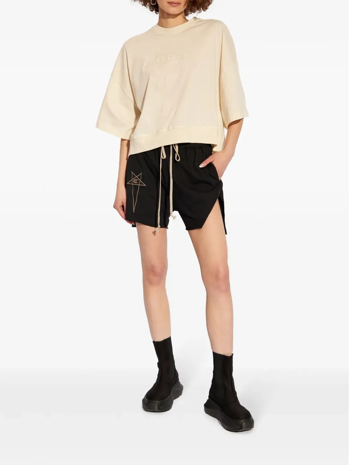 Rick Owens X Champion トミー・クロップド・スウェットシャツ - 画像2