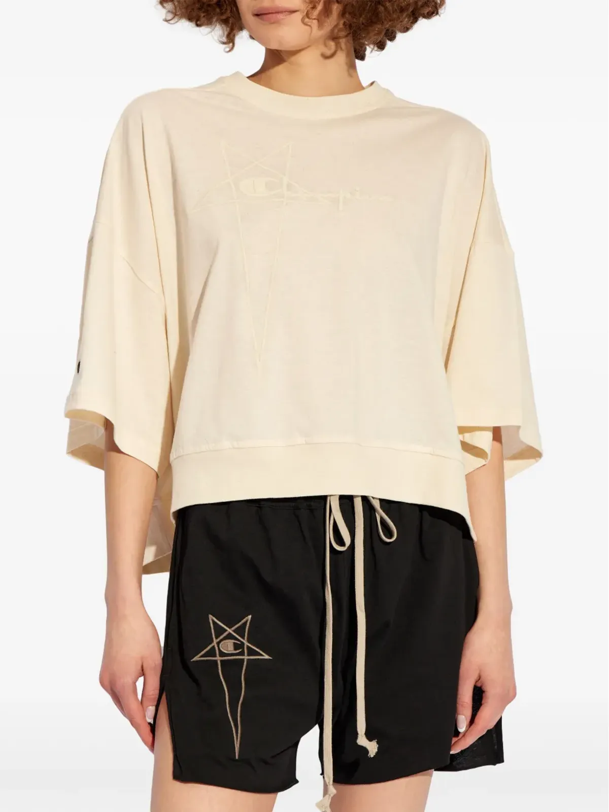 Rick Owens X Champion トミー・クロップド・スウェットシャツ - 画像3