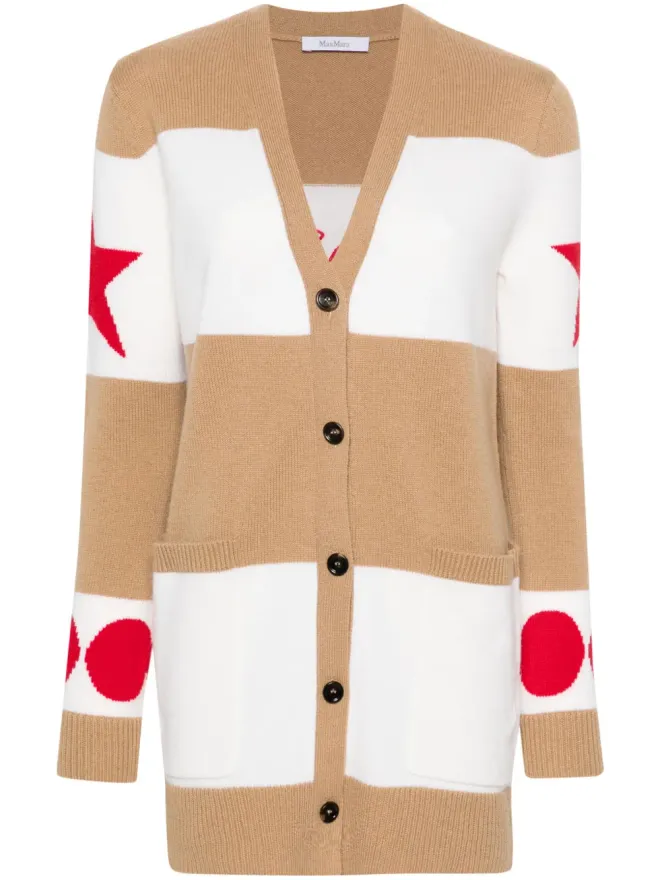 Max Mara Max Mara Valido 1951モチーフストライプ カーディガン - ホワイトの商品画像