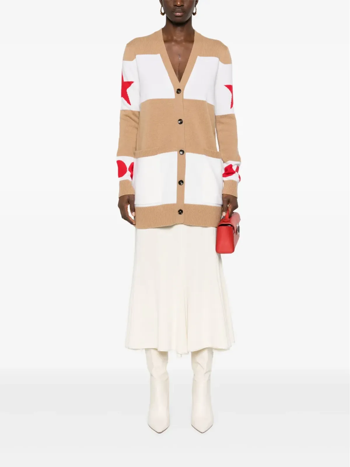 Max Mara Valido 1951モチーフストライプ カーディガン - ホワイト - 画像2