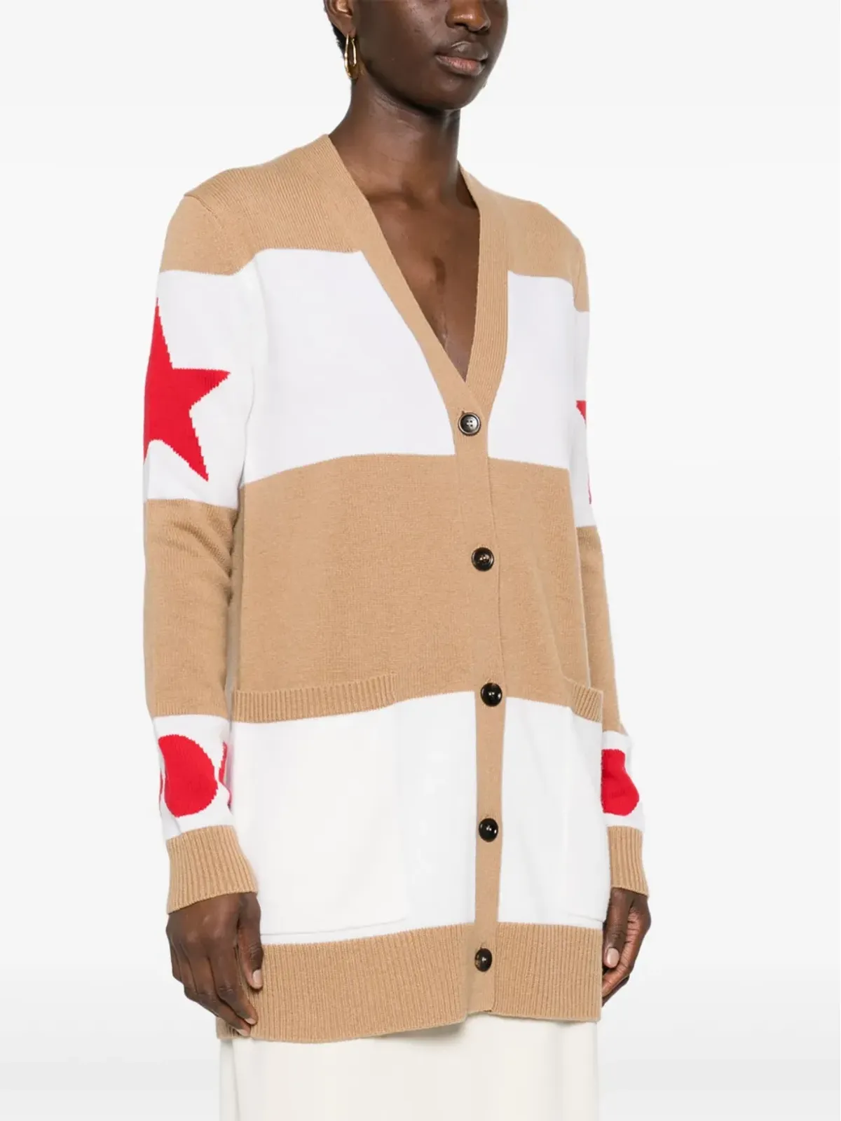 Max Mara Valido 1951モチーフストライプ カーディガン - ホワイト - 画像3