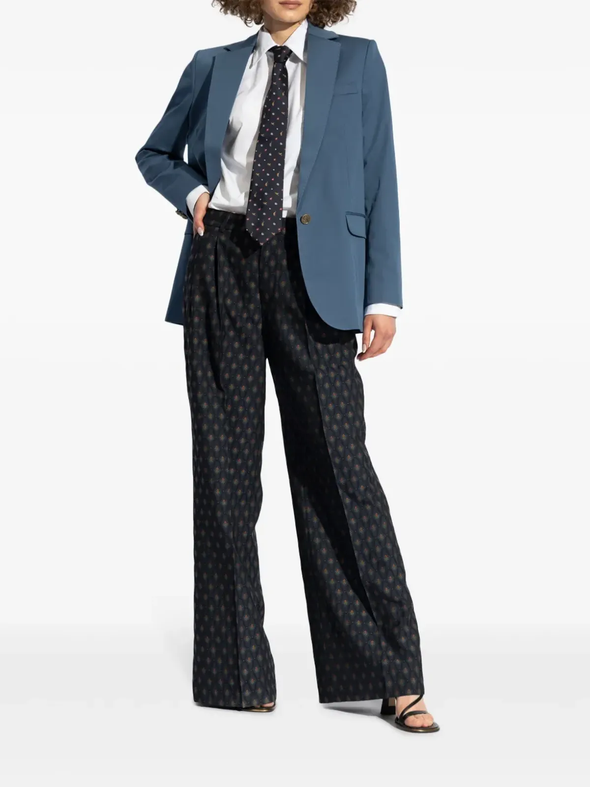 ETRO ジオメトリックプリント パラッツォパンツ - ブルー - 画像2