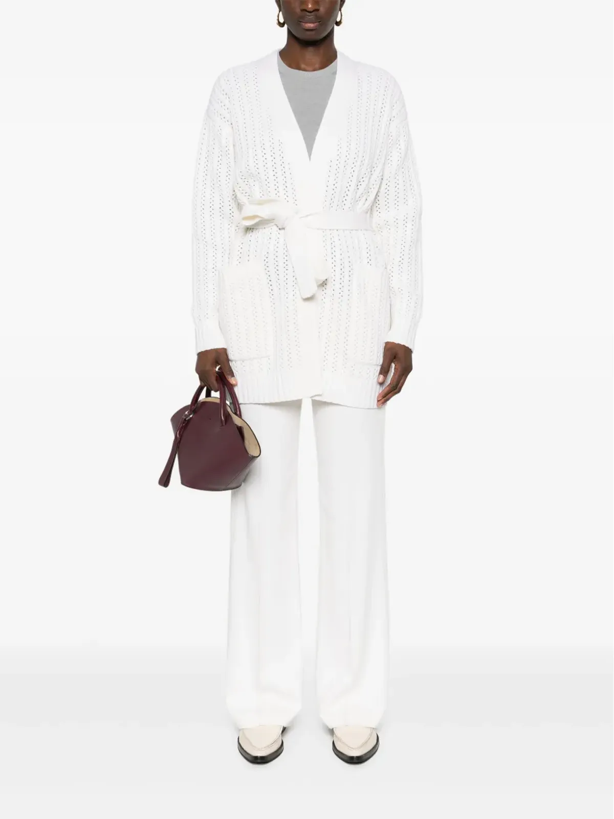 Max Mara Balzac オープンフロント カーディガン - ホワイト - 画像2