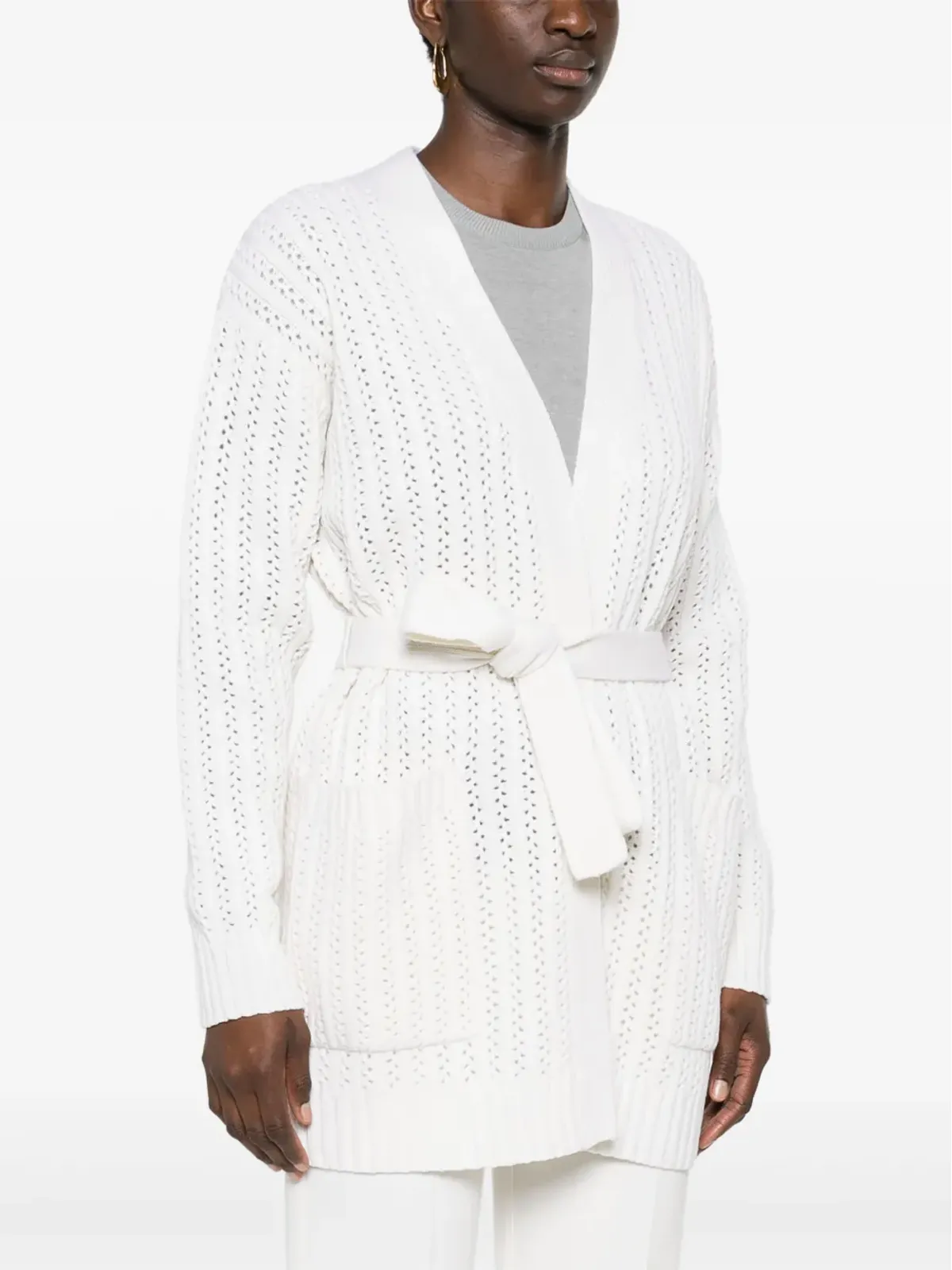 Max Mara Balzac オープンフロント カーディガン - ホワイト - 画像3
