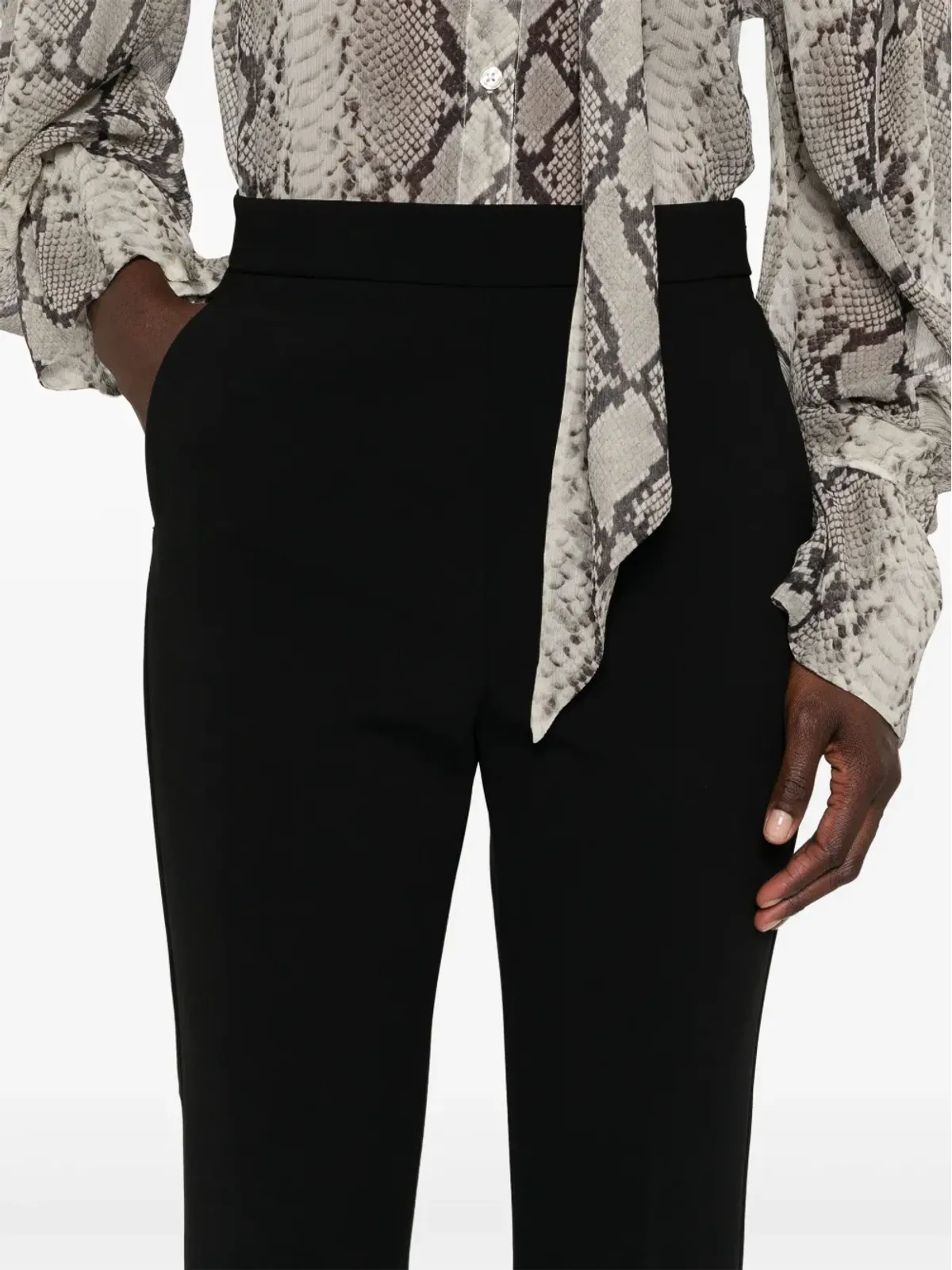 Max Mara パラタ ハイウエスト ブーツカット パンツ - ブラック - 画像5