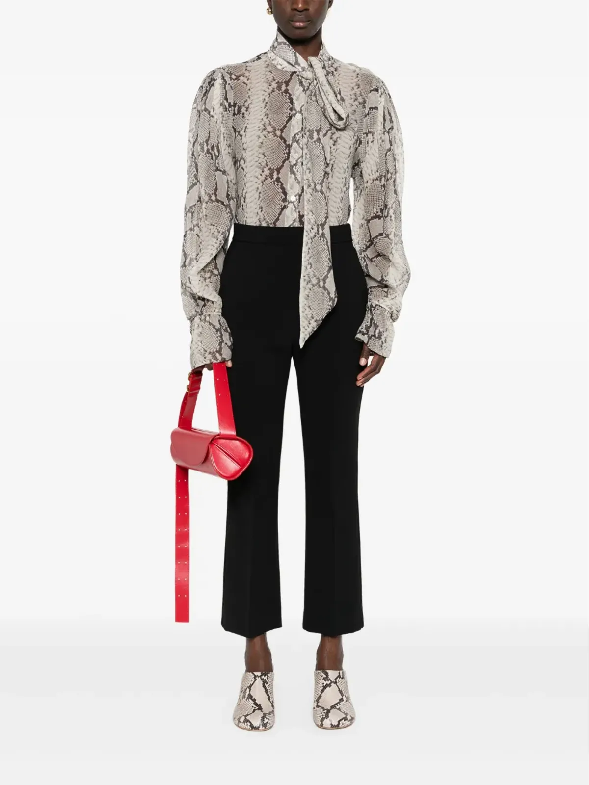 Max Mara パラタ ハイウエスト ブーツカット パンツ - ブラック - 画像2