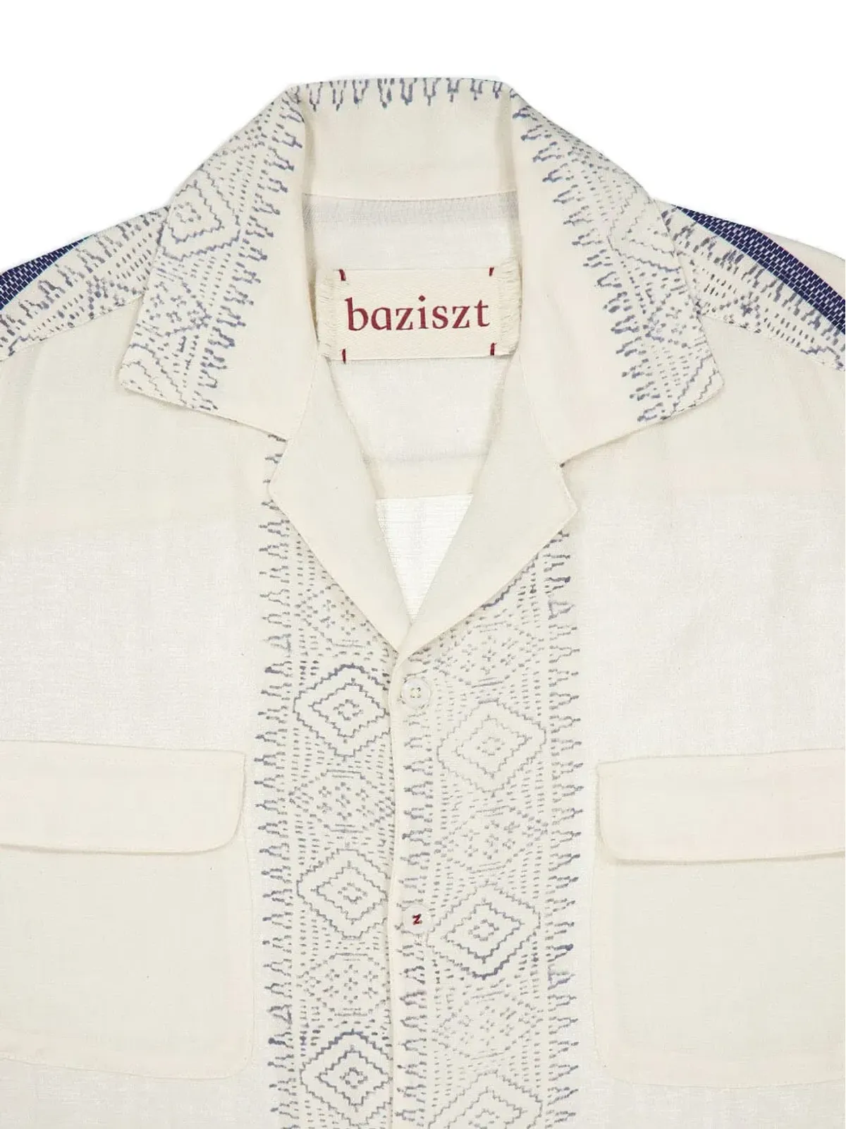 Baziszt Talilo 刺繍ストライプシャツ - White - 画像3