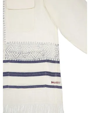 Baziszt Talilo 刺繍ストライプシャツ - White - サムネイル4
