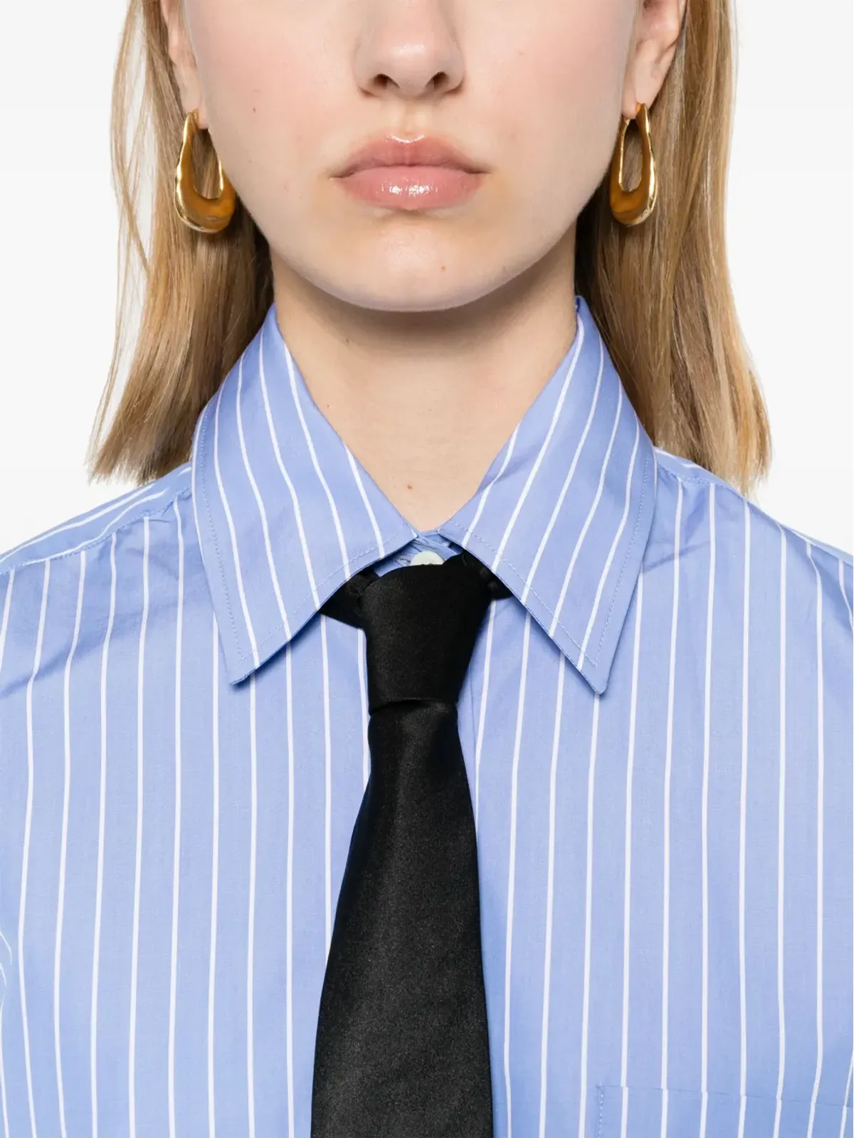 Prada ストライプポプリンシャツ - 画像5