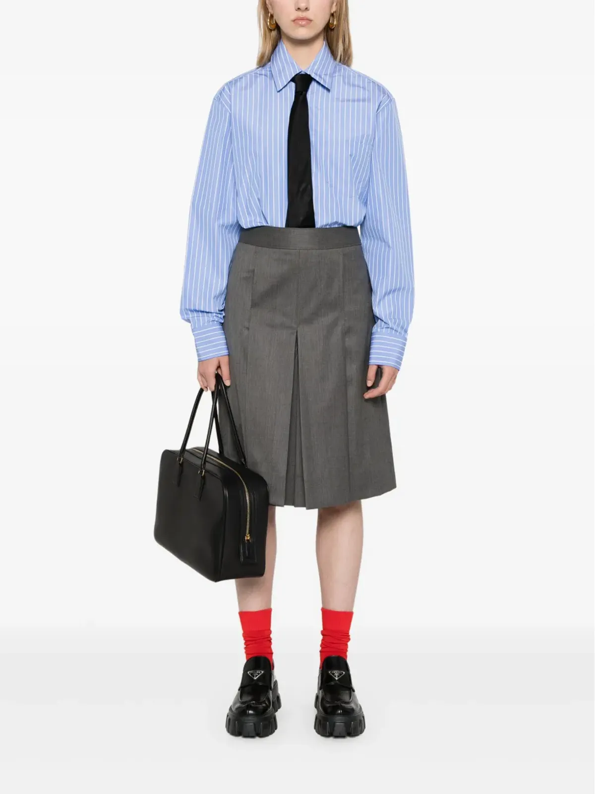 Prada ストライプポプリンシャツ - 画像2