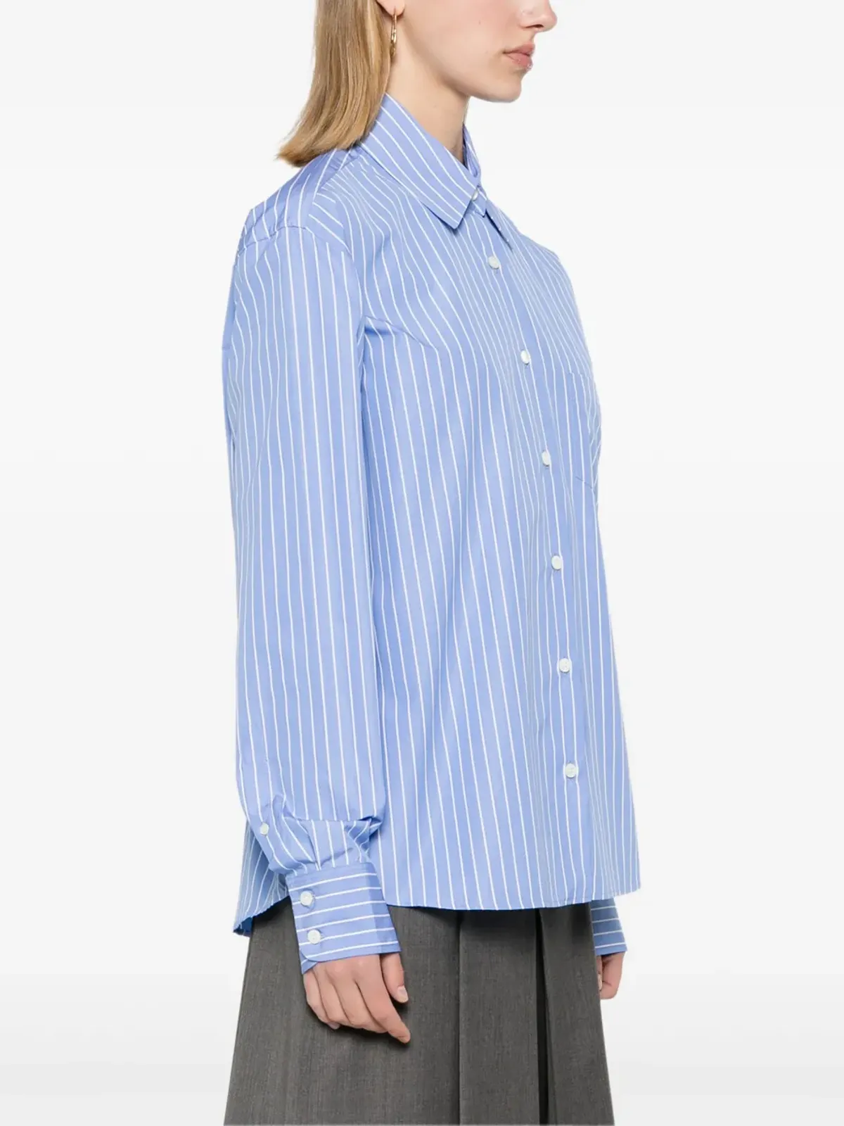 Prada ストライプポプリンシャツ - 画像3