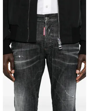 DSQUARED2 スケータースリムレッグジーンズ ブラック - サムネイル5