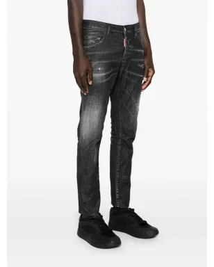 DSQUARED2 スケータースリムレッグジーンズ ブラック - サムネイル3